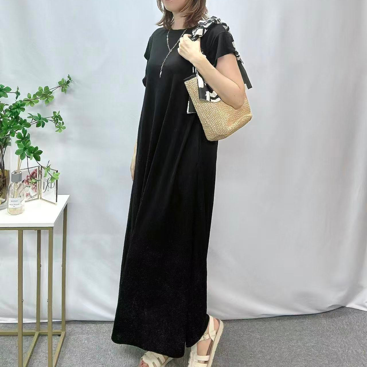 接触冷感 脇見え防止ワンピース