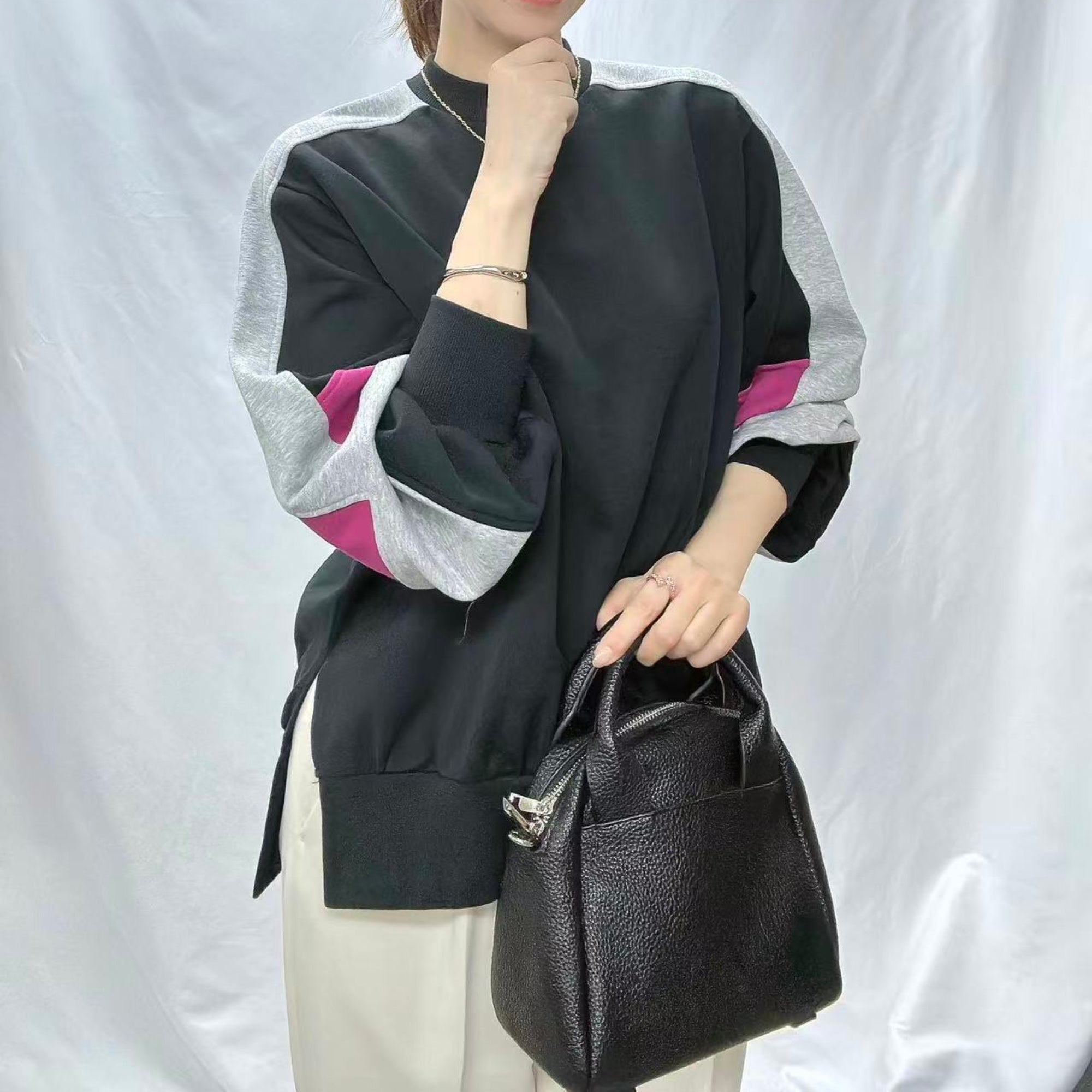 配色スウェット