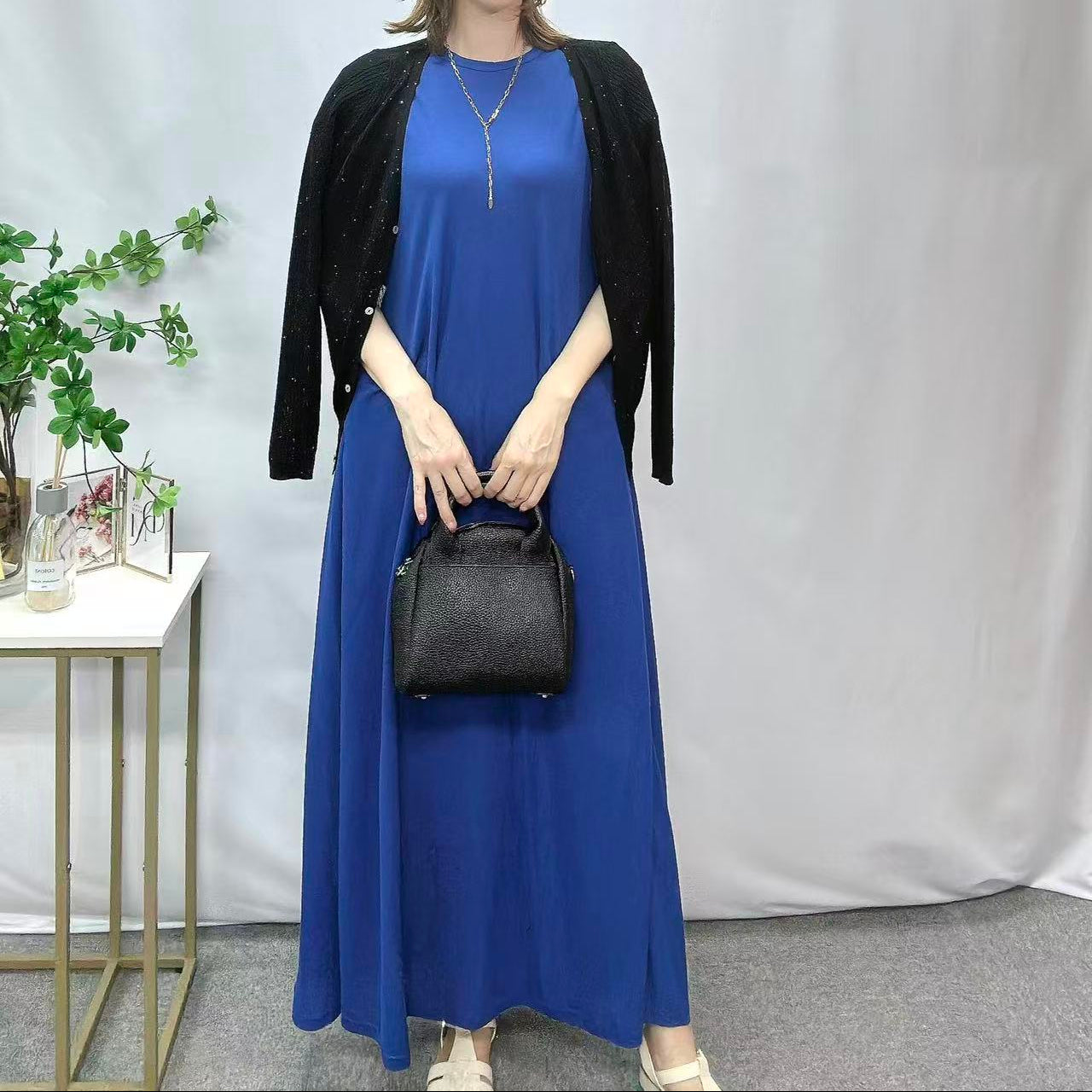 接触冷感 脇見え防止ワンピース
