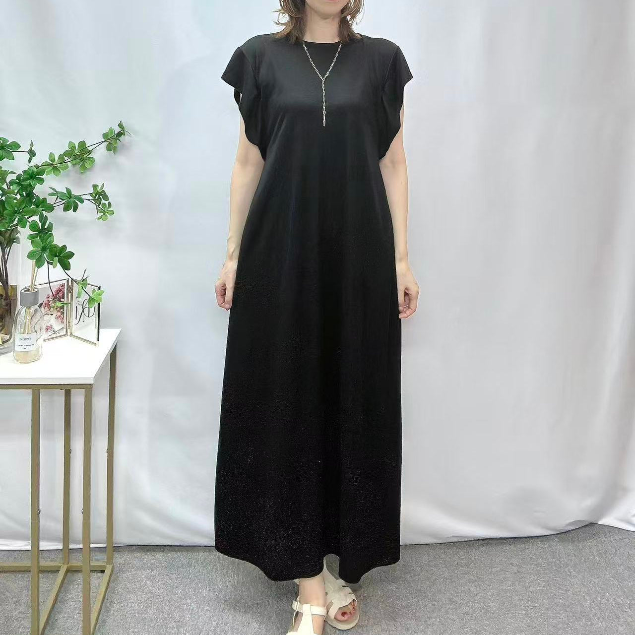 接触冷感 脇見え防止ワンピース