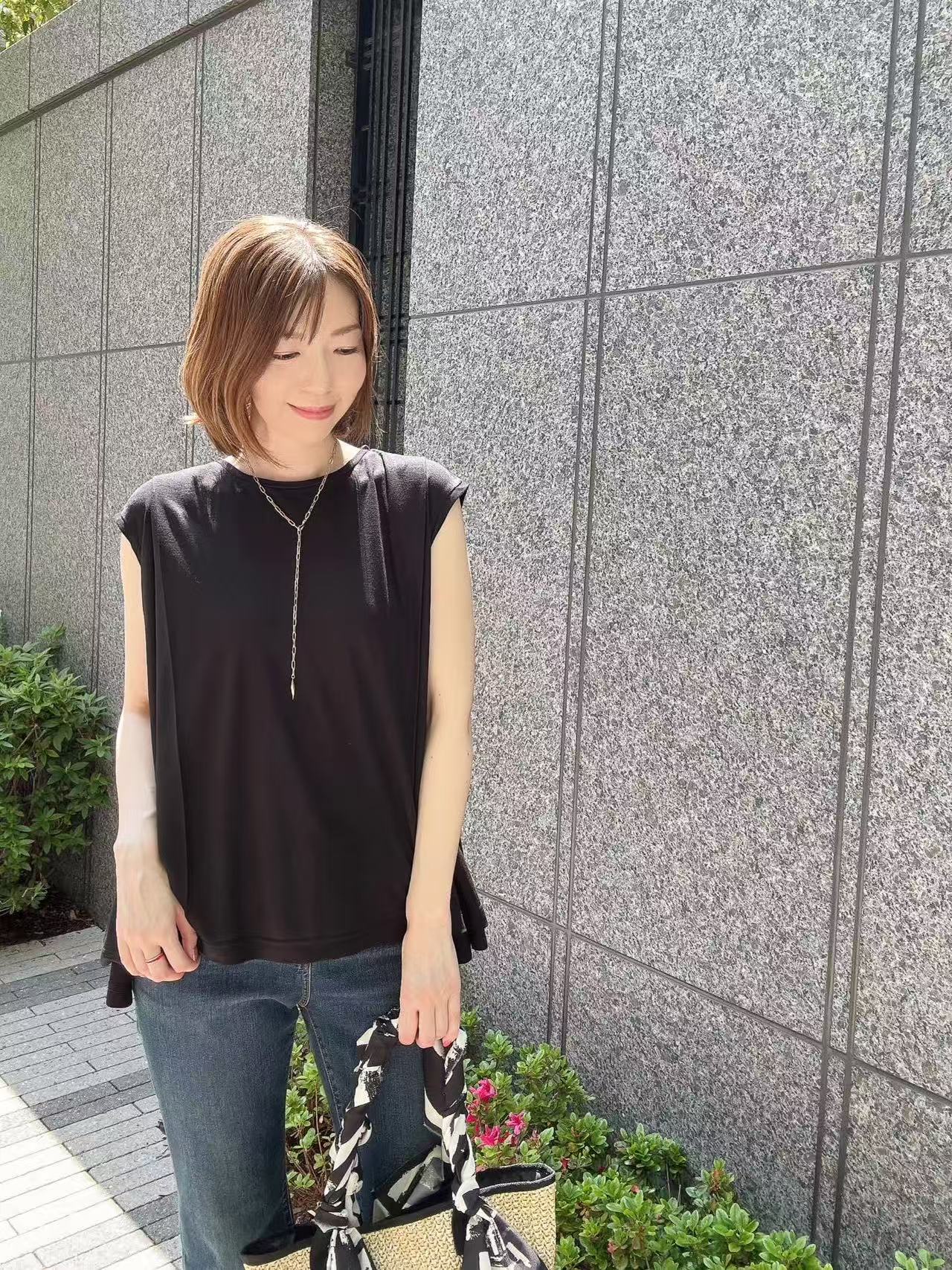 接触冷感フレンチスリーブプルオーバー