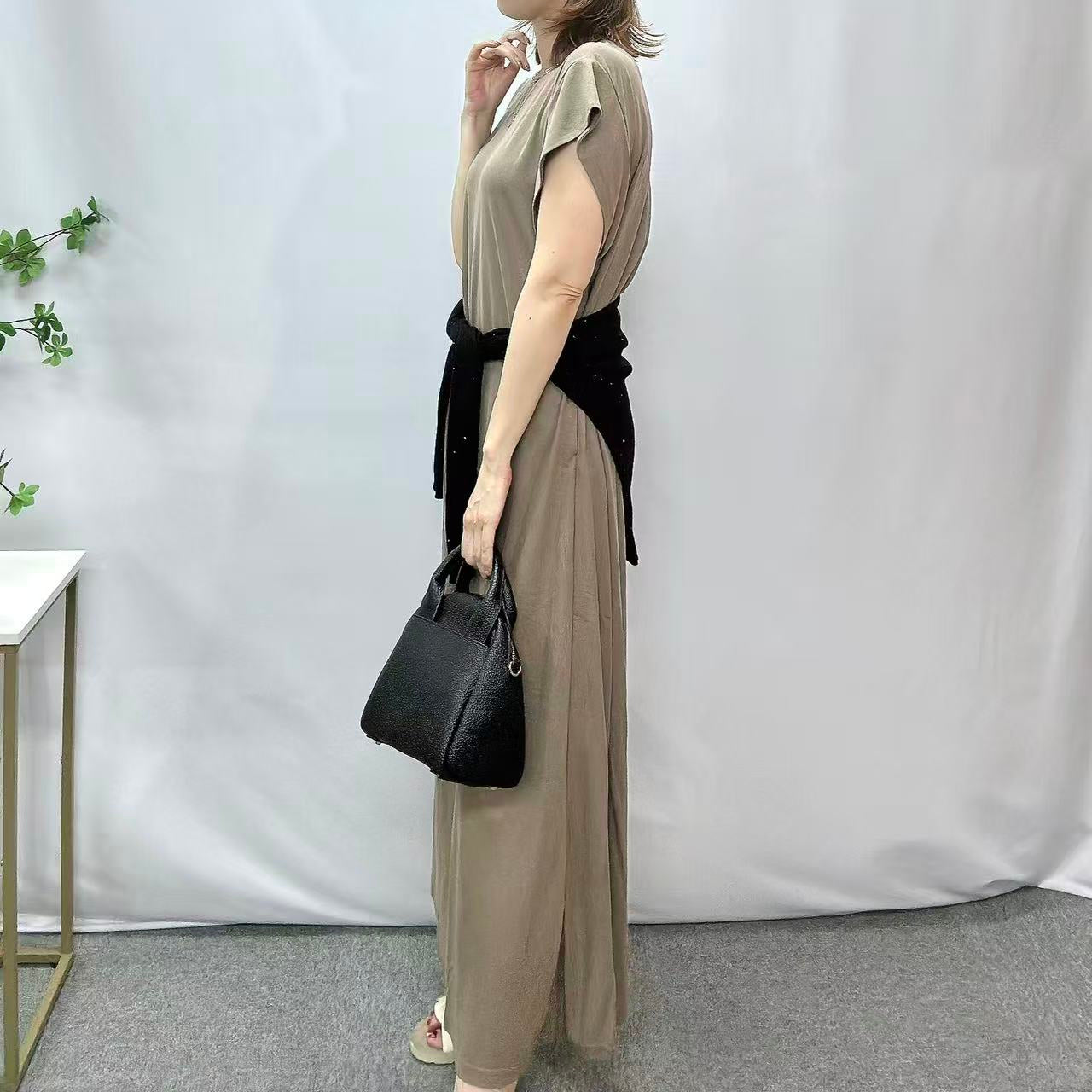 接触冷感 脇見え防止ワンピース