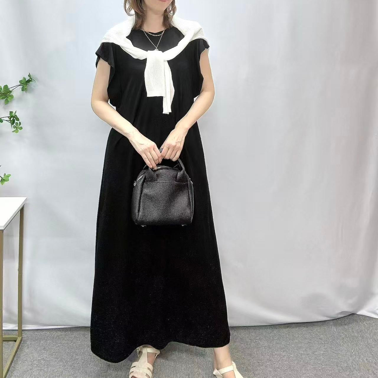 接触冷感 脇見え防止ワンピース