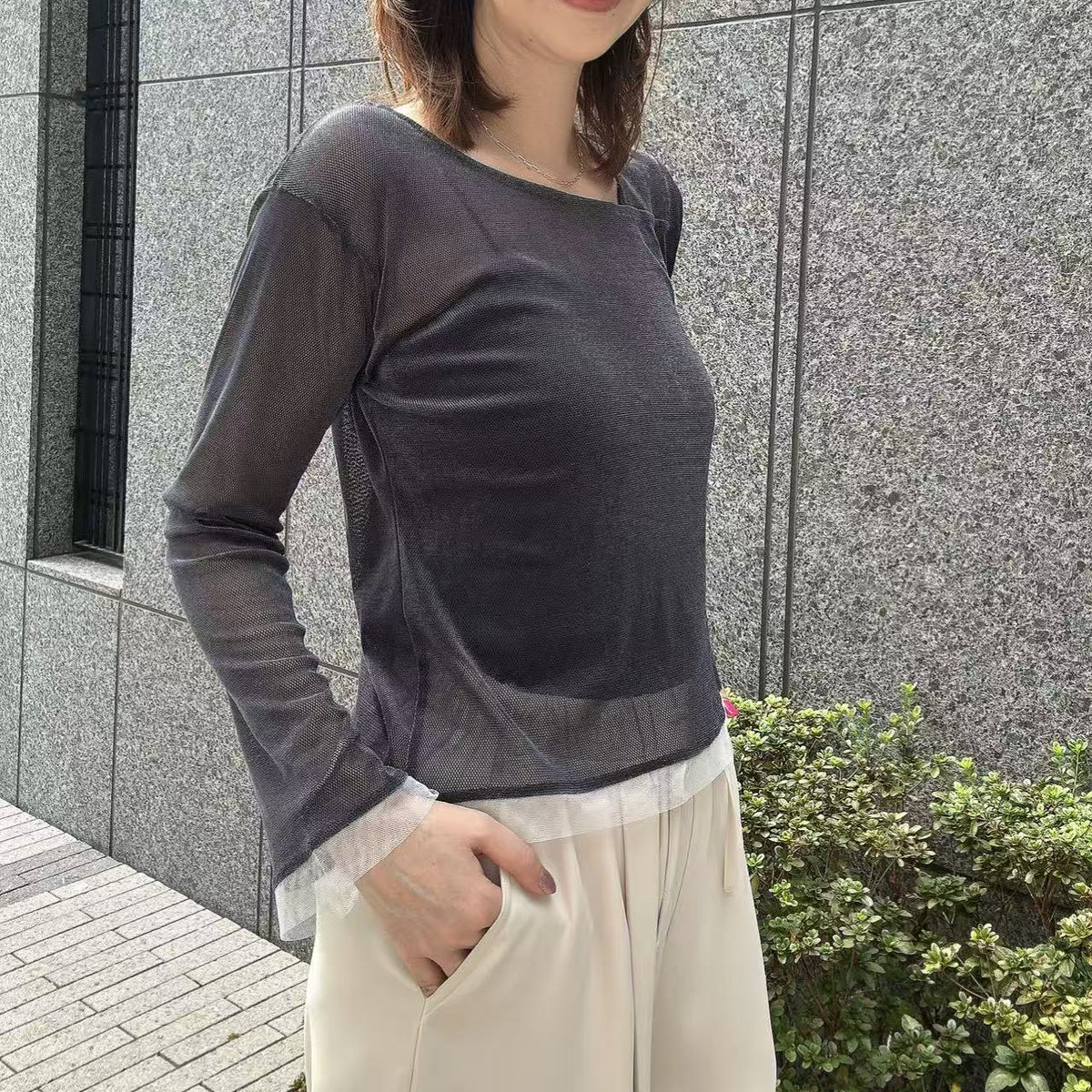 チュールベロアプルオーバー