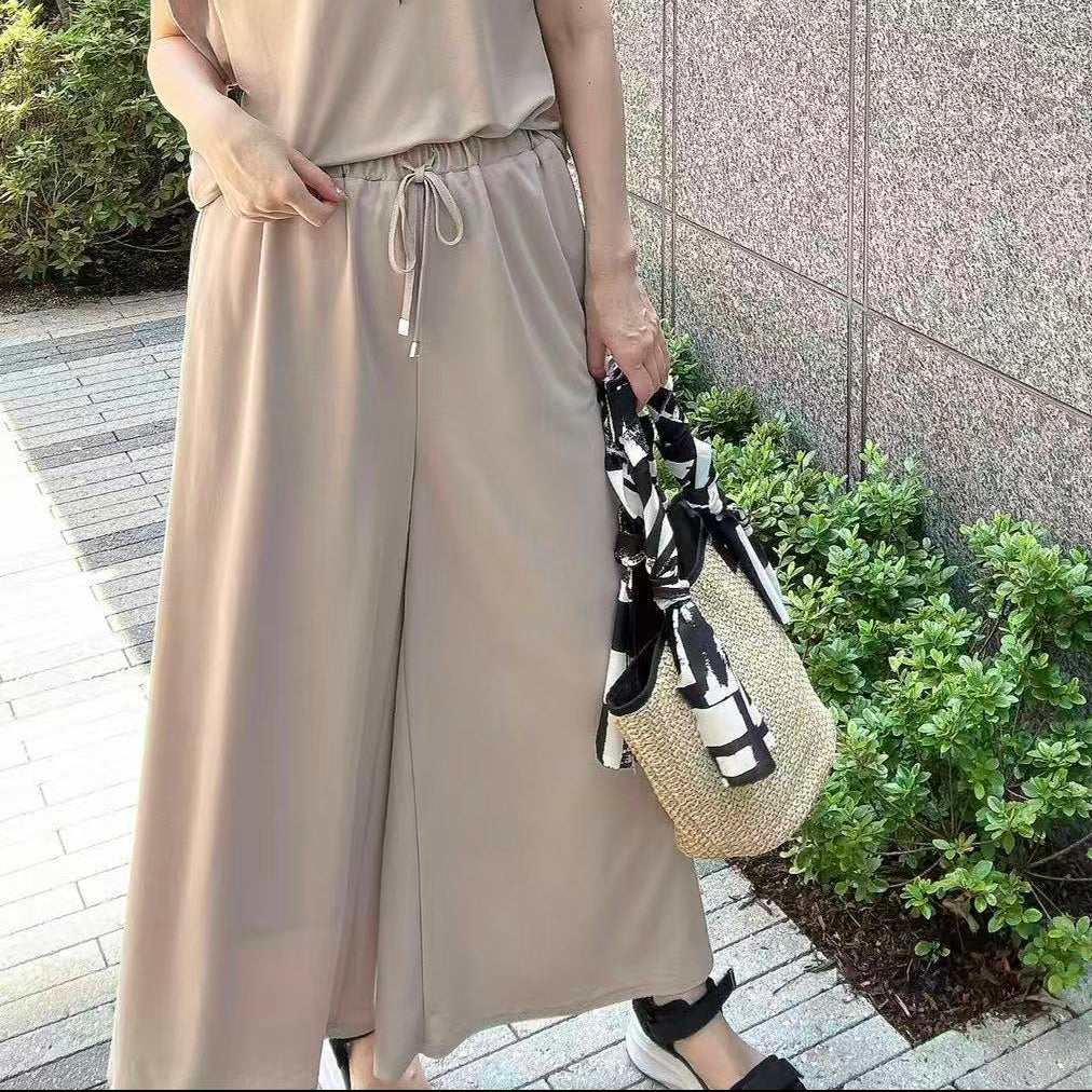 接触冷感ワイドパンツ