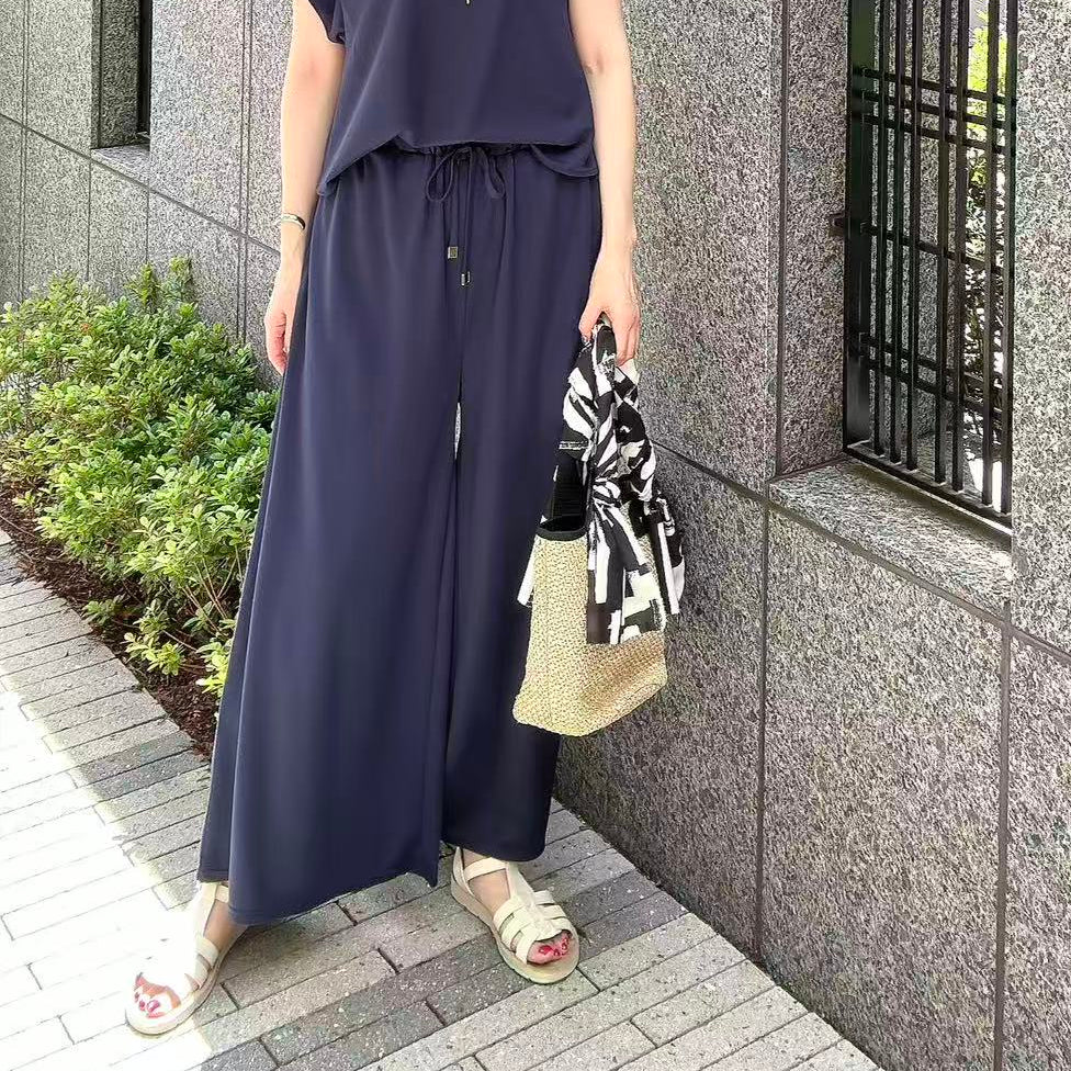 接触冷感ワイドパンツ