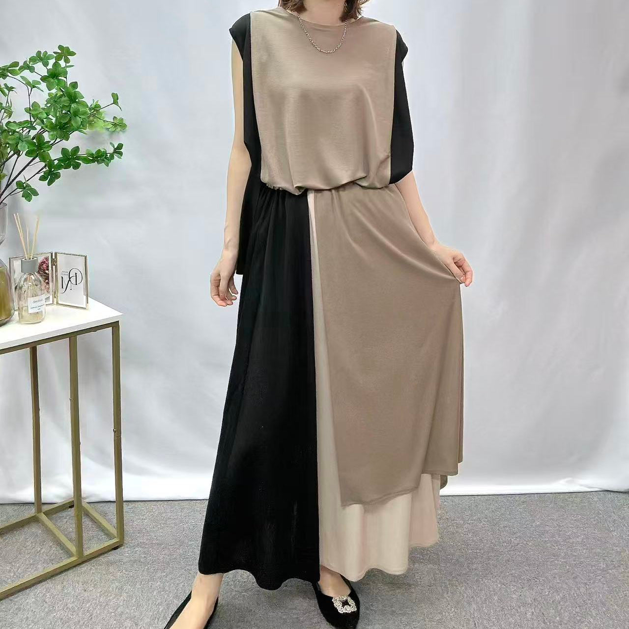 接触冷感フレンチスリーブプルオーバー